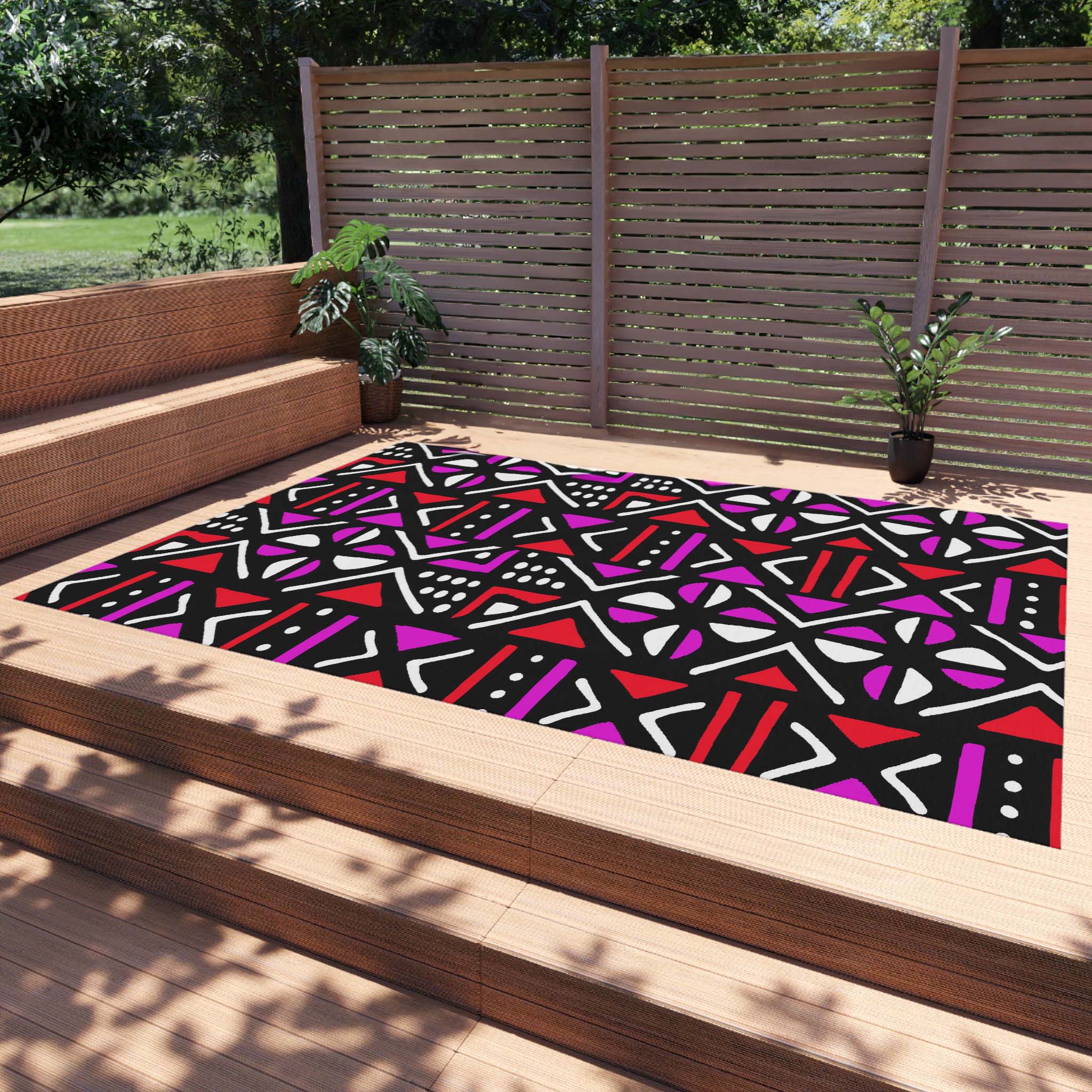 Habitat Outdoor African Rug Mudcloth Print Carpet - ByneloHabitat Outdoor African Rug Mudcloth Print Carpet - Bynelo