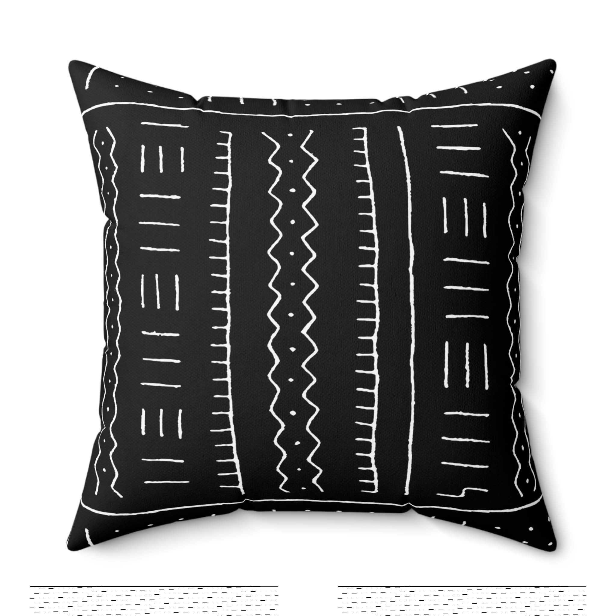 African Cushion Covers – Tribal Black & White Pillow Cases