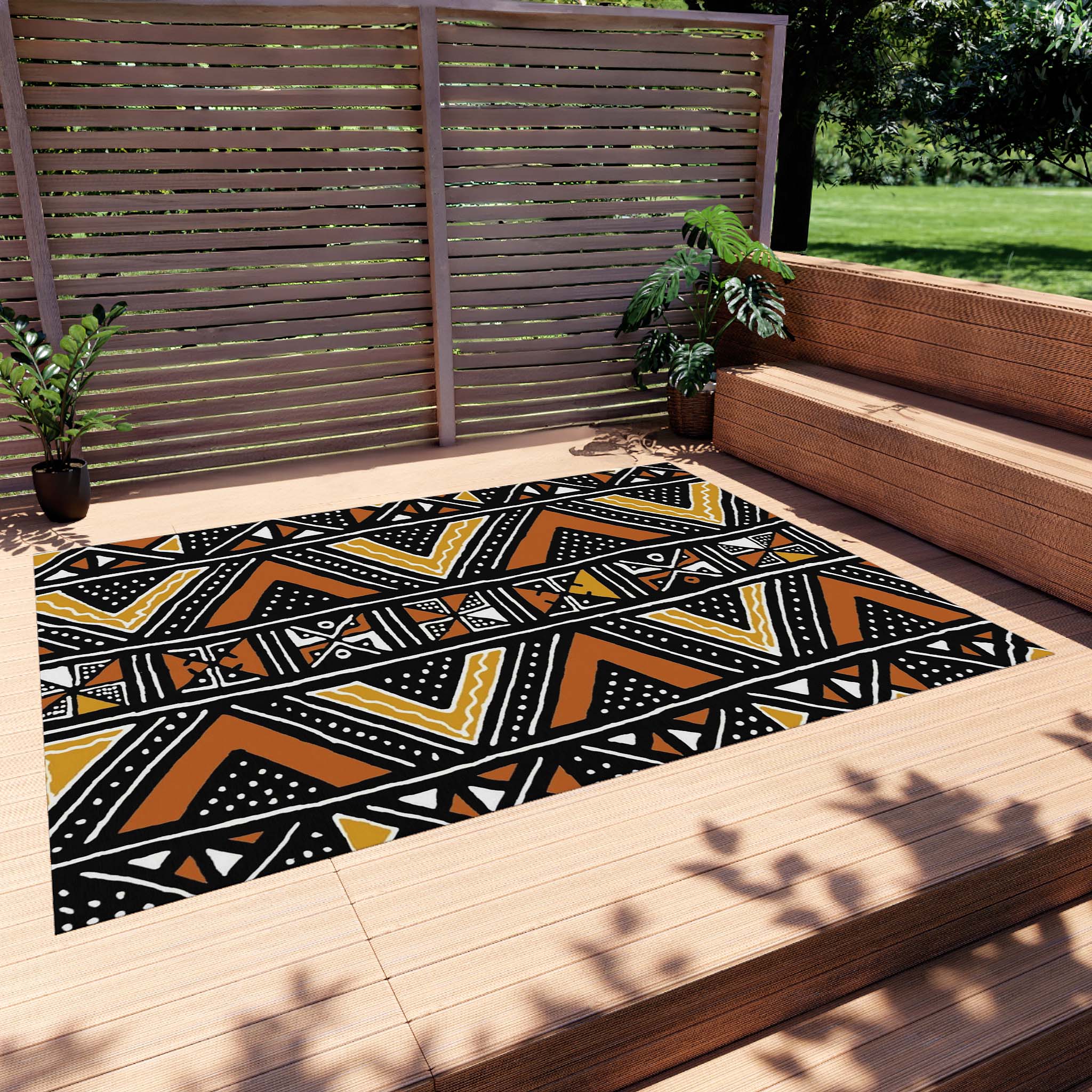 African Rugs Mudcloth Outdoor Carpet - Bynelo