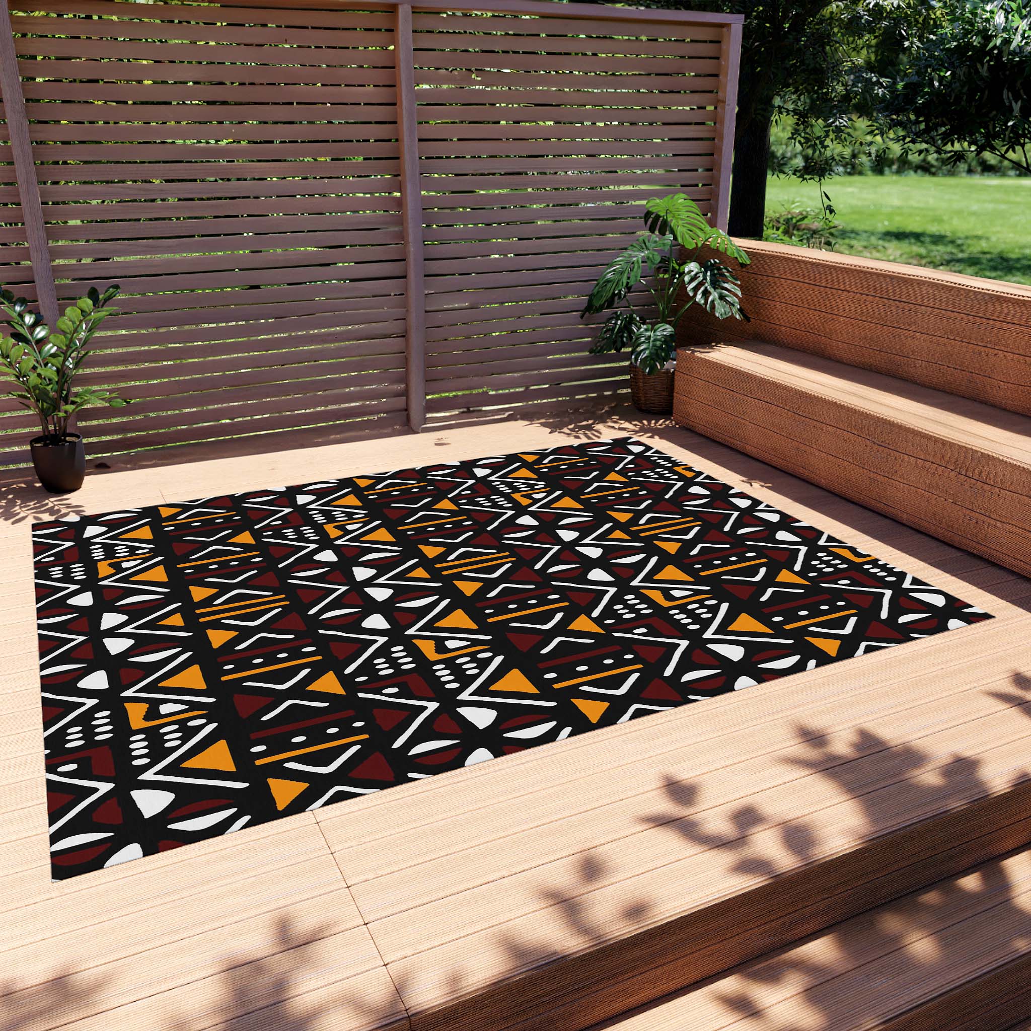 Outdoor African Tribal Rugs Mudcloth Carpet - Bynelo