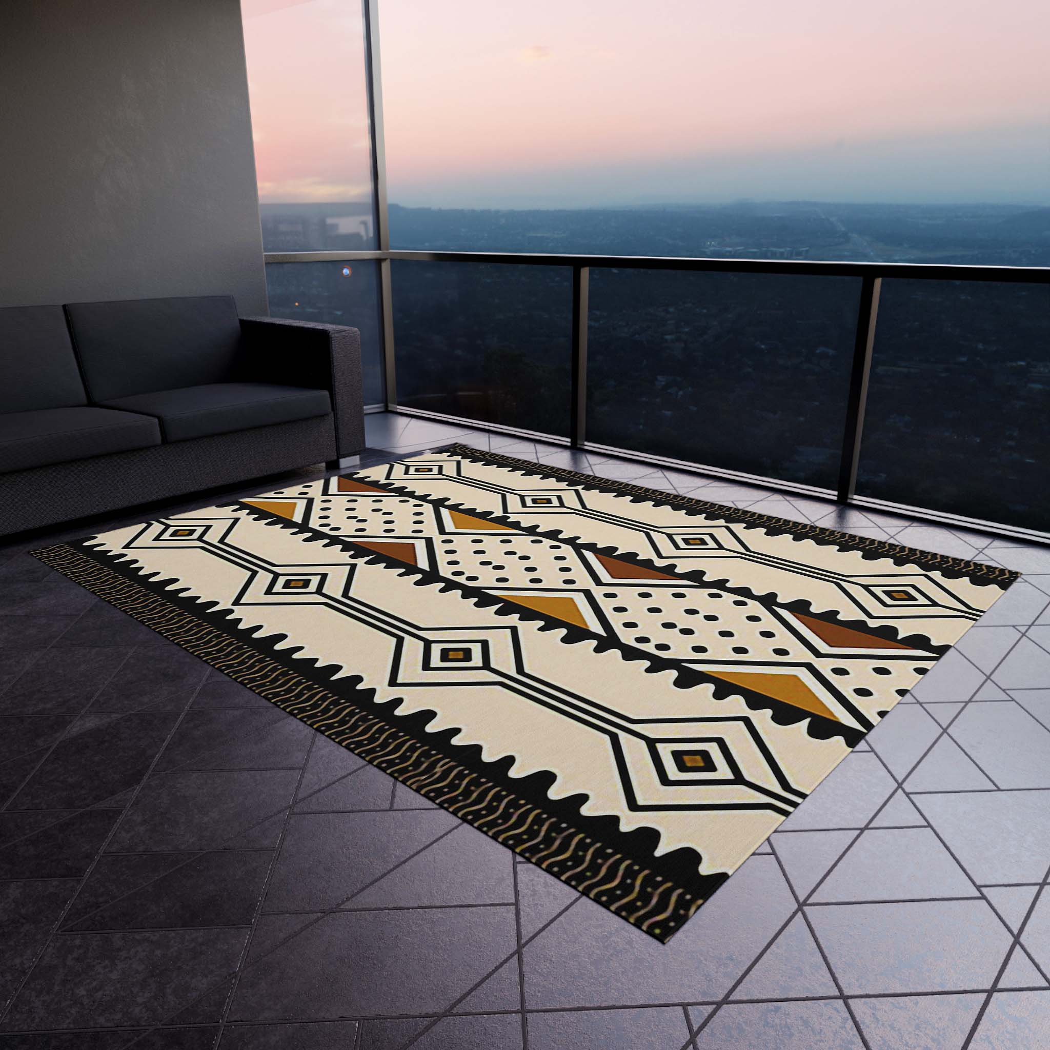 Outdoor African Rugs Tribal Print Carpet - Bynelo