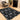 African Patterned Rug Tribal Carpet Black & White - Bynelo
