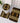 Geometric Traditional Bathroom Sets Black and Gold - 3 Piece