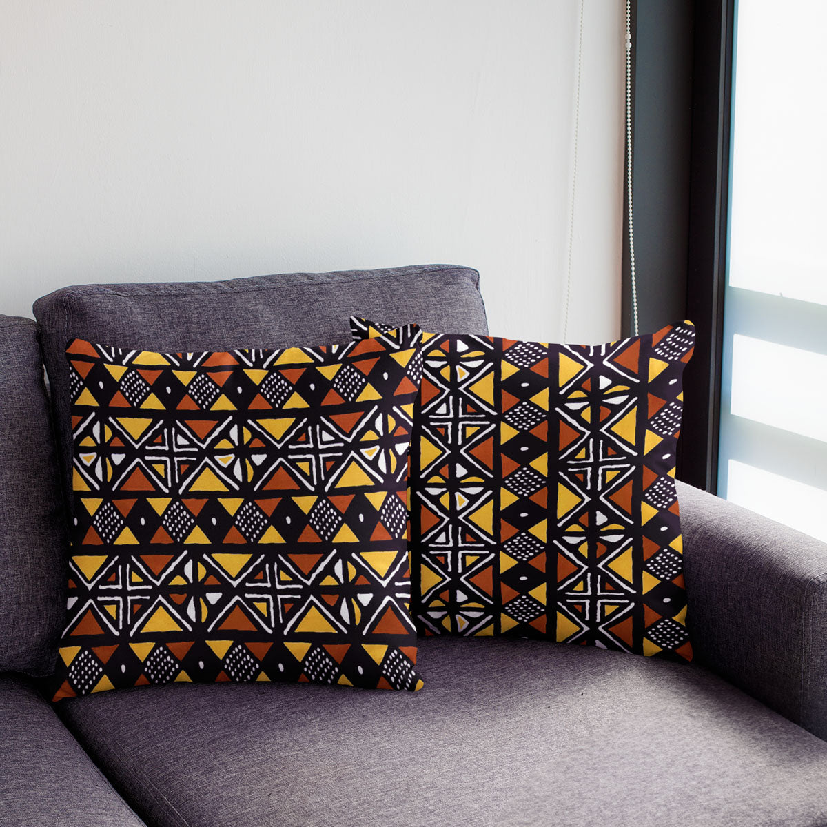 African Pillows Throw Covers Case in Mudcloth Print On Sale