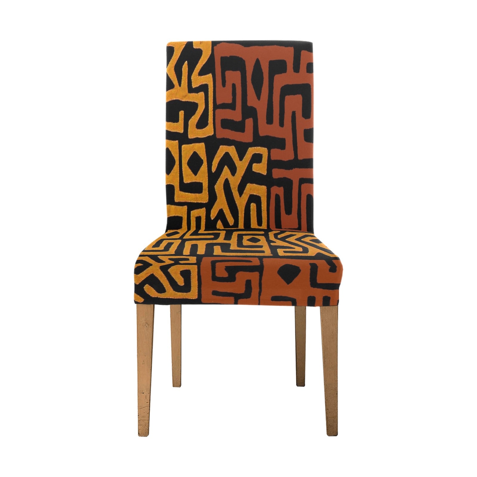 African Kuba Print Removable Chair Cover -Bynelo