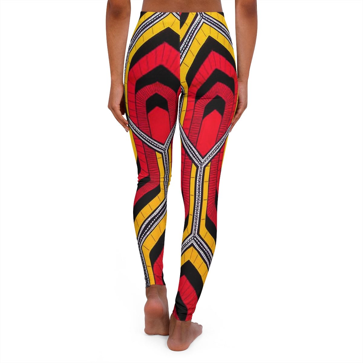 African Geometric Print Leggings Women- Bynelo