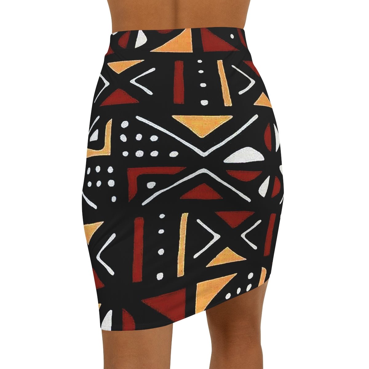 African Mini Short Skirt Bogolan Print - Bynelo