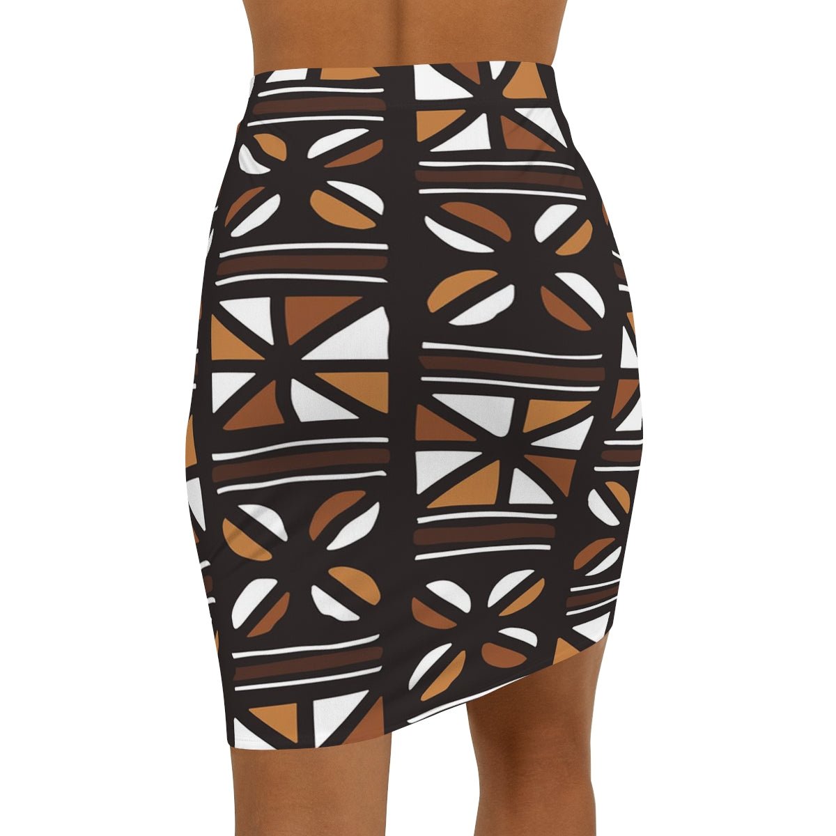 African Short Mini Skirt Mudcloth Print- Bynelo
