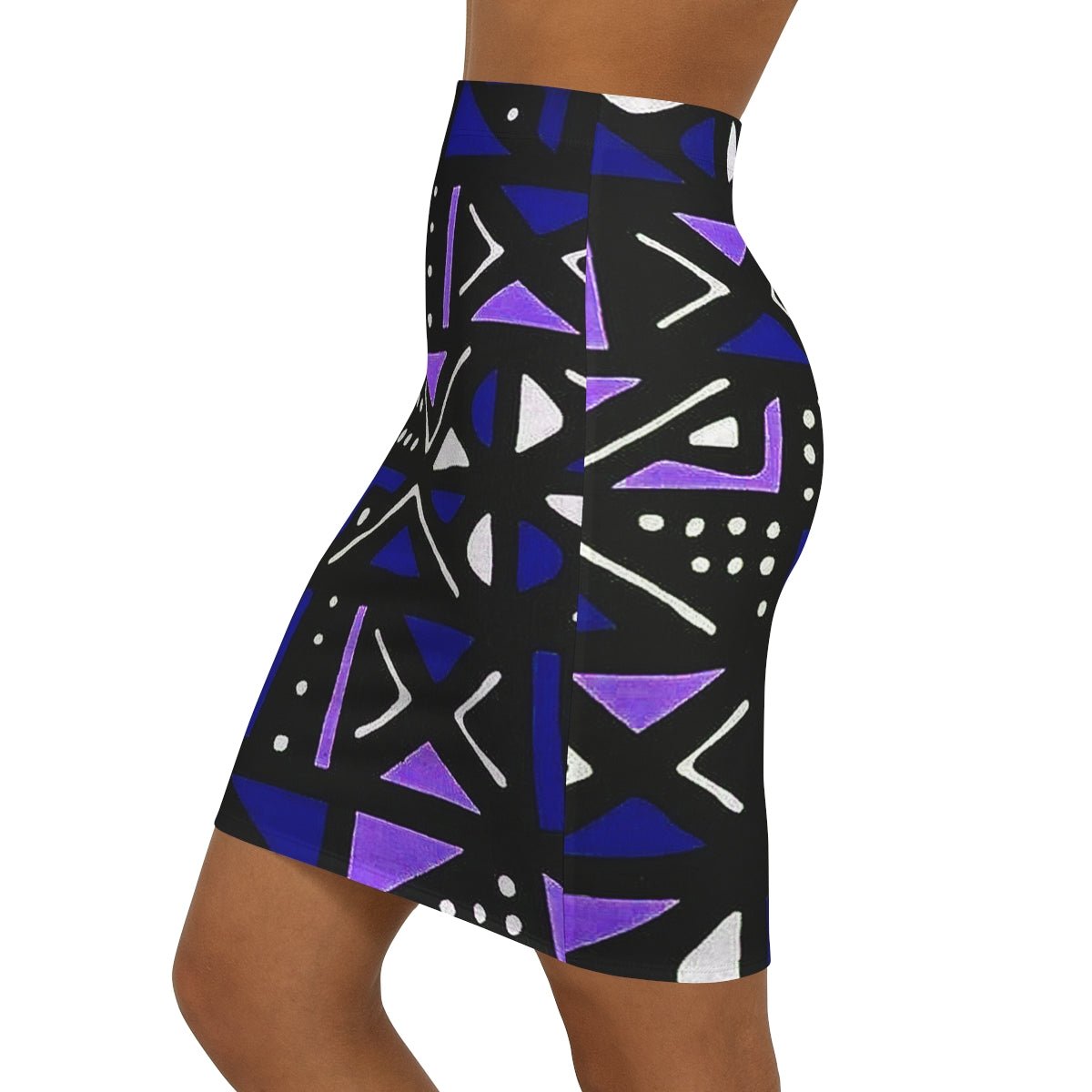 African Short Mini Skirt Bogolan Print - Bynelo