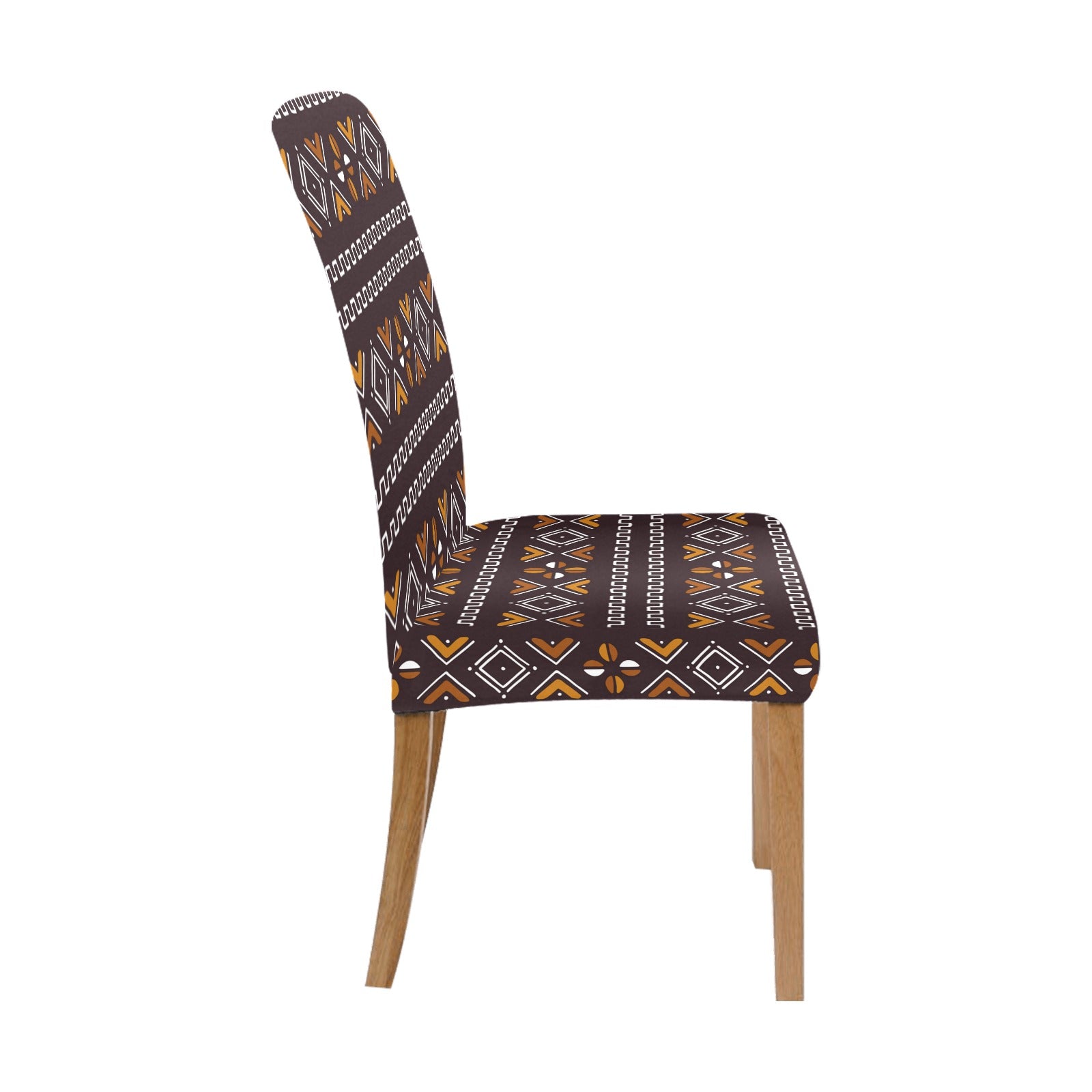 Removable Chair Cover African Mudcloth Print -Bynelo