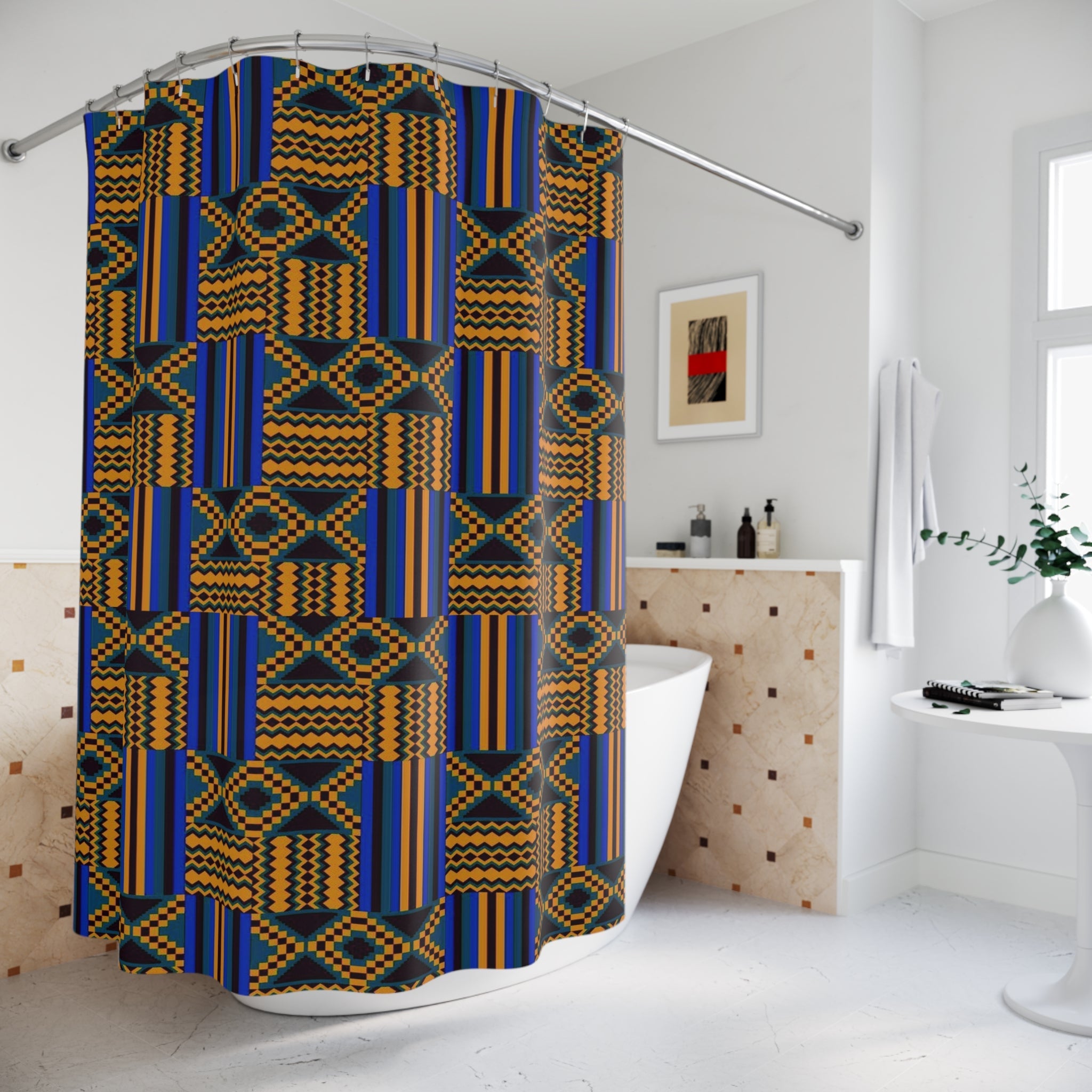 Kente Shower Curtain - Vibrant African Print Design