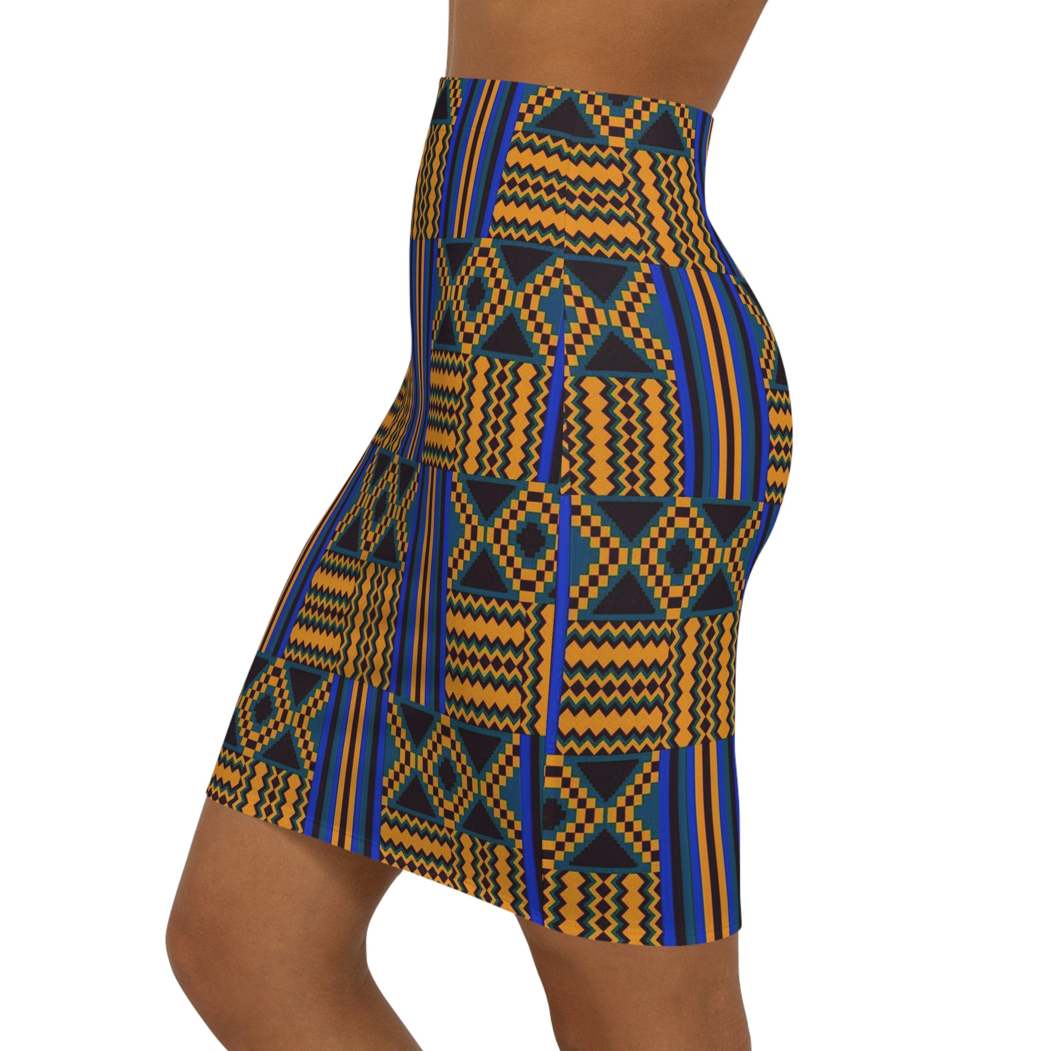 African Short Skirts Kente Print -Bynelo