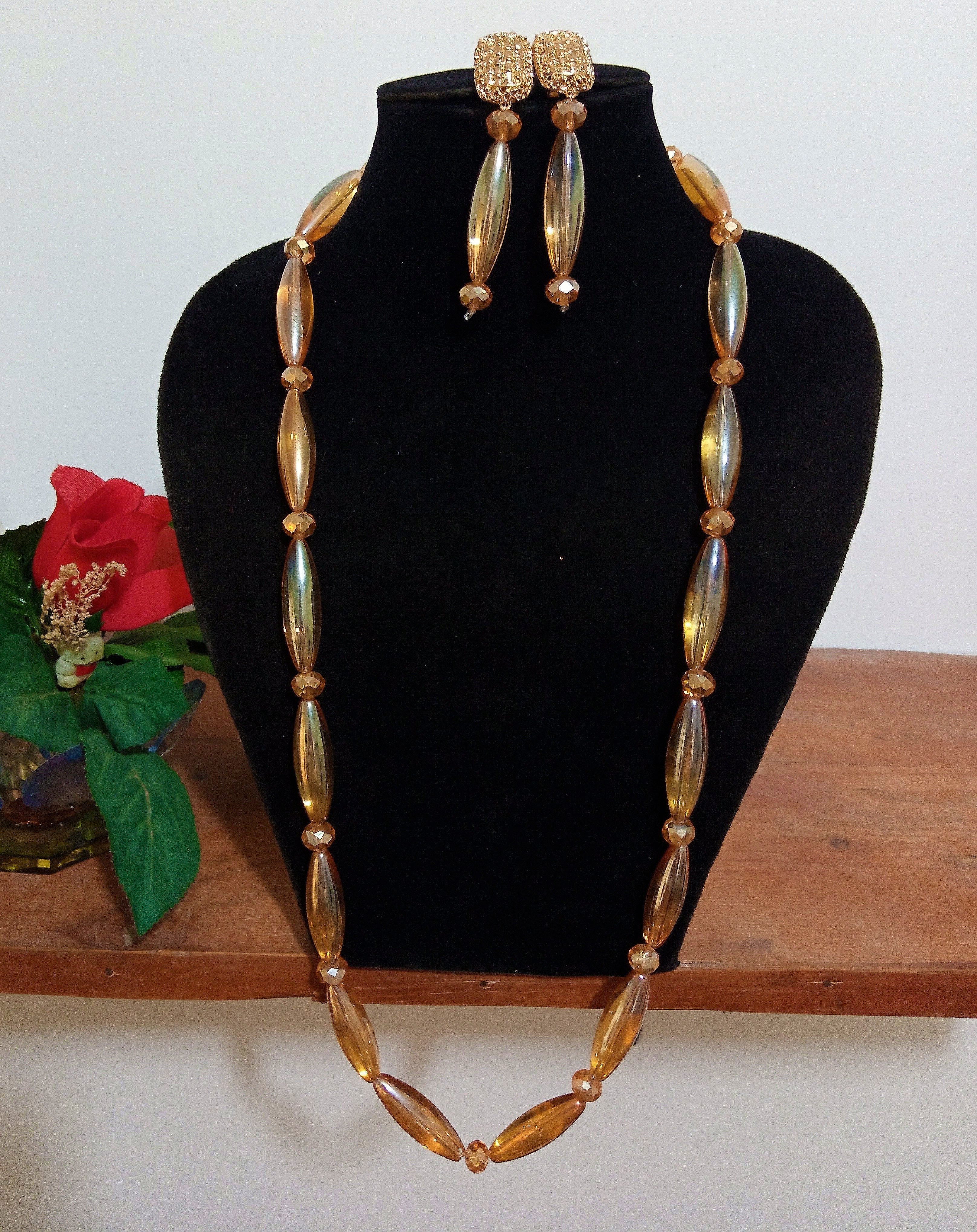 African Bead Necklace Set | Coral Pipe Jewellery