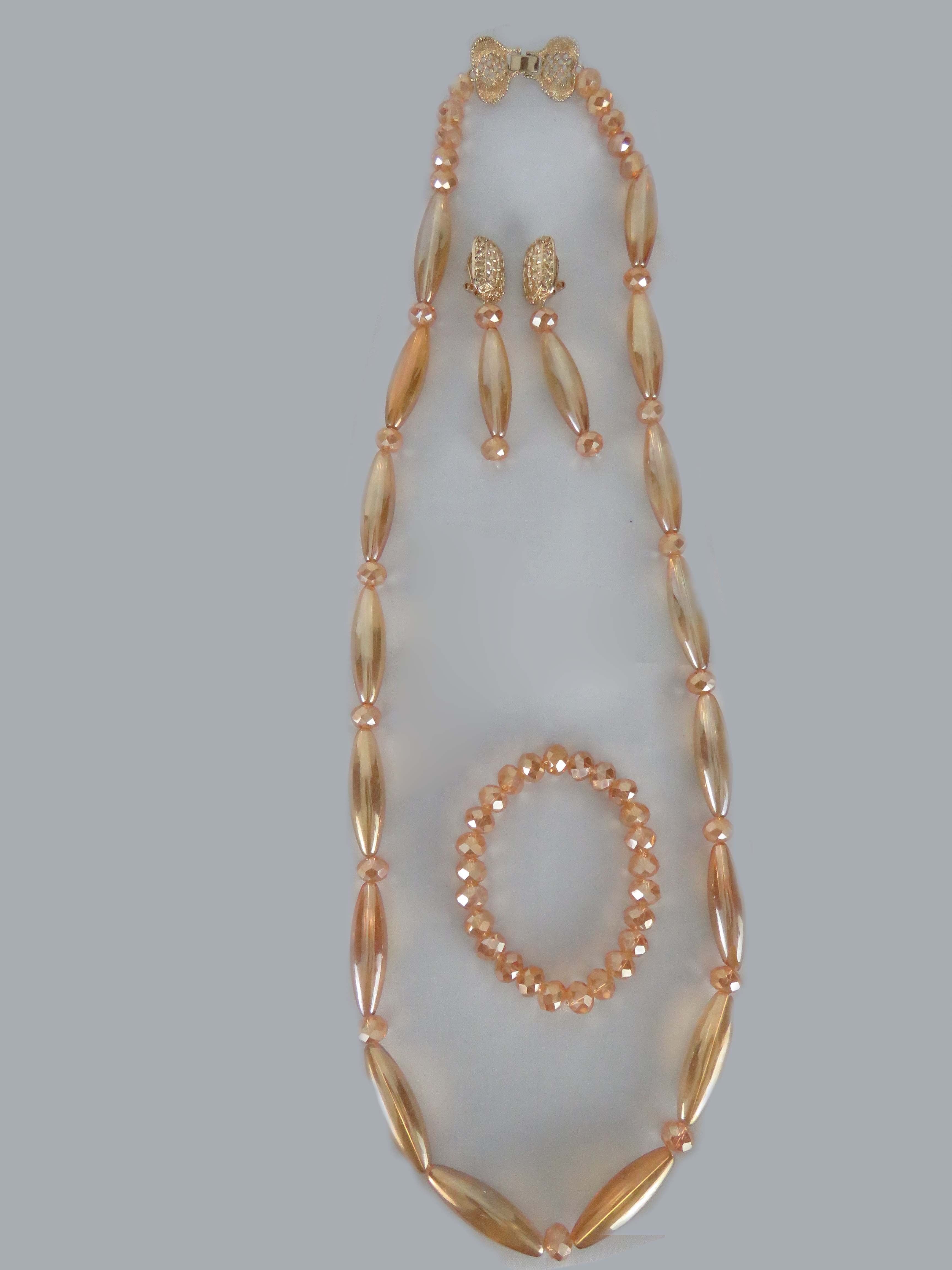 African Bead Necklace Set | Coral Pipe Jewellery