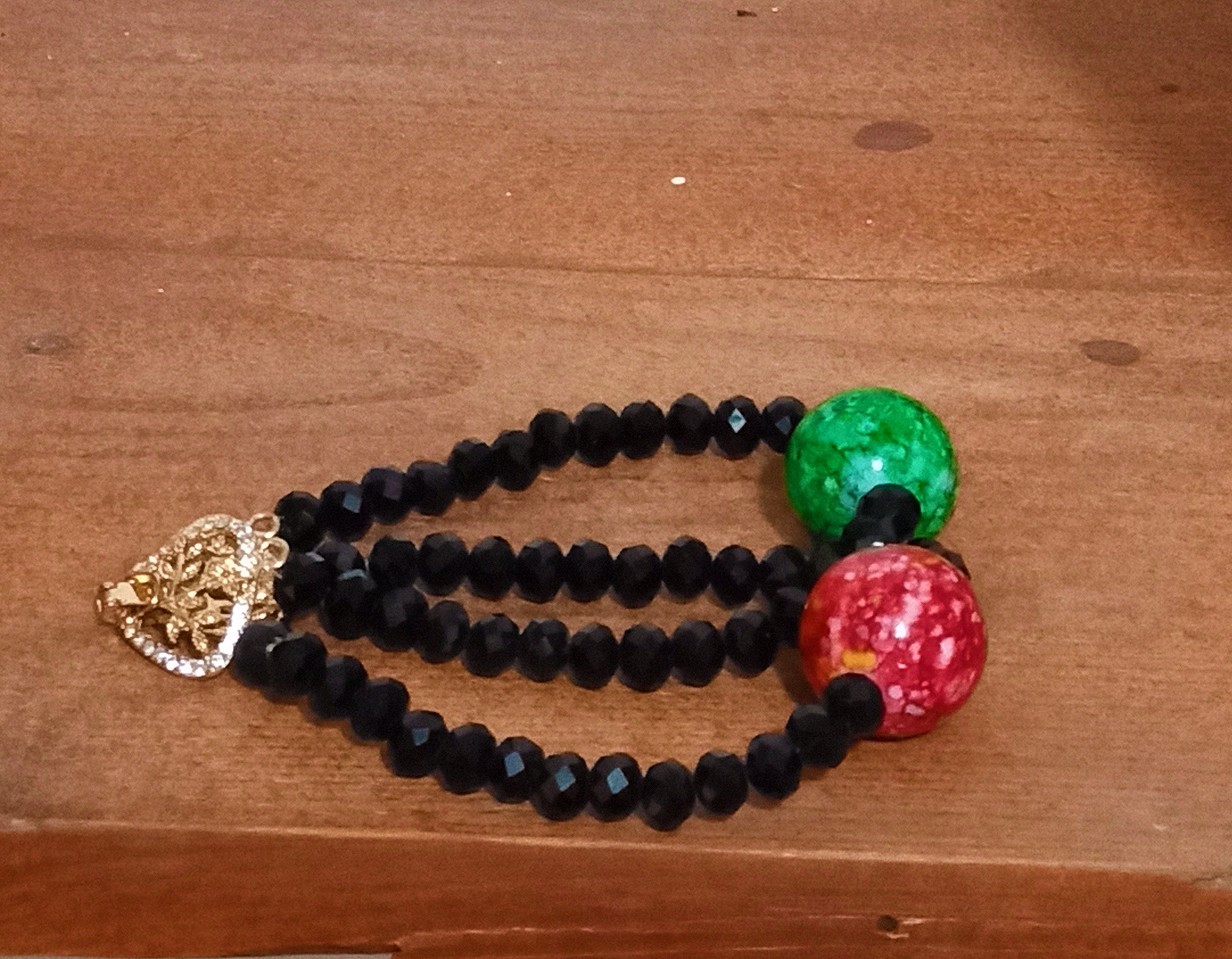 African Beaded Jewelry | Caribbean Coral Bead Set