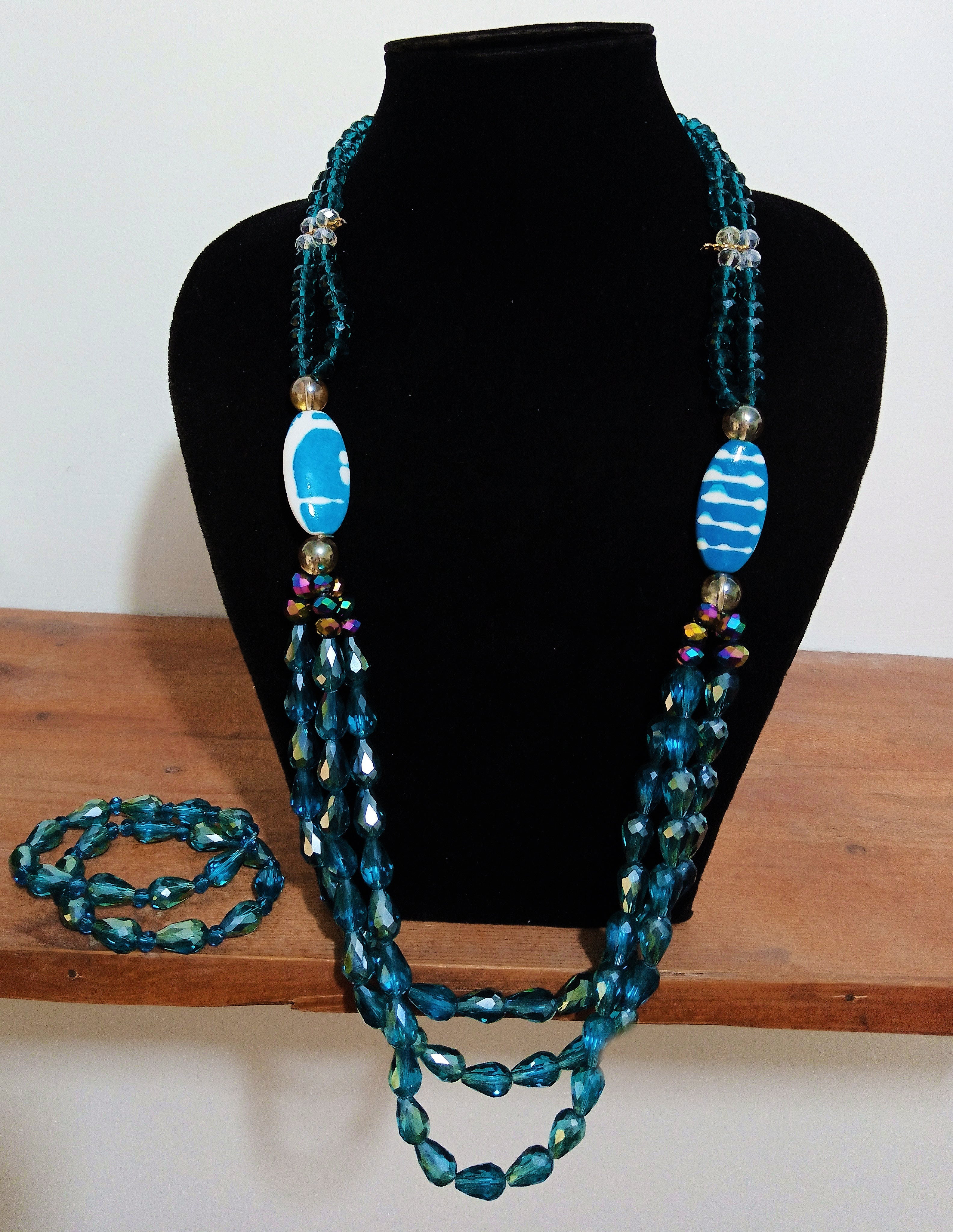African Layered Necklace Bead Ethnic Traditional Set