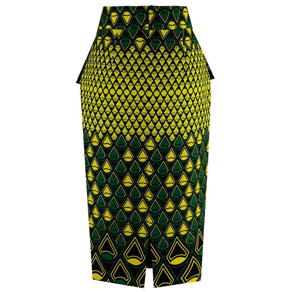 African Print Pencil Skirts Peplum - Authentic & Stylish