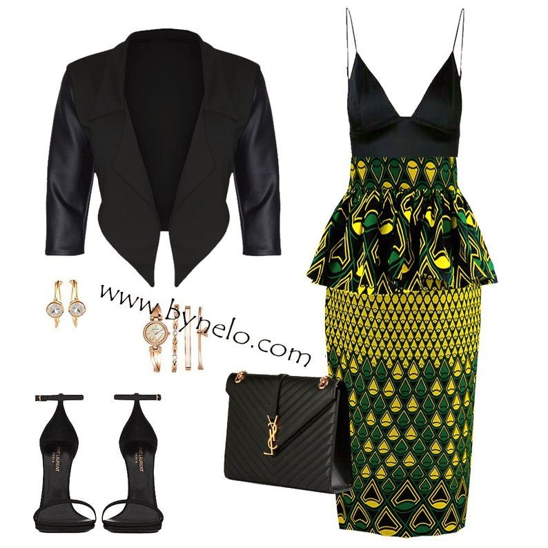 African Print Pencil Skirts Peplum - Authentic & Stylish
