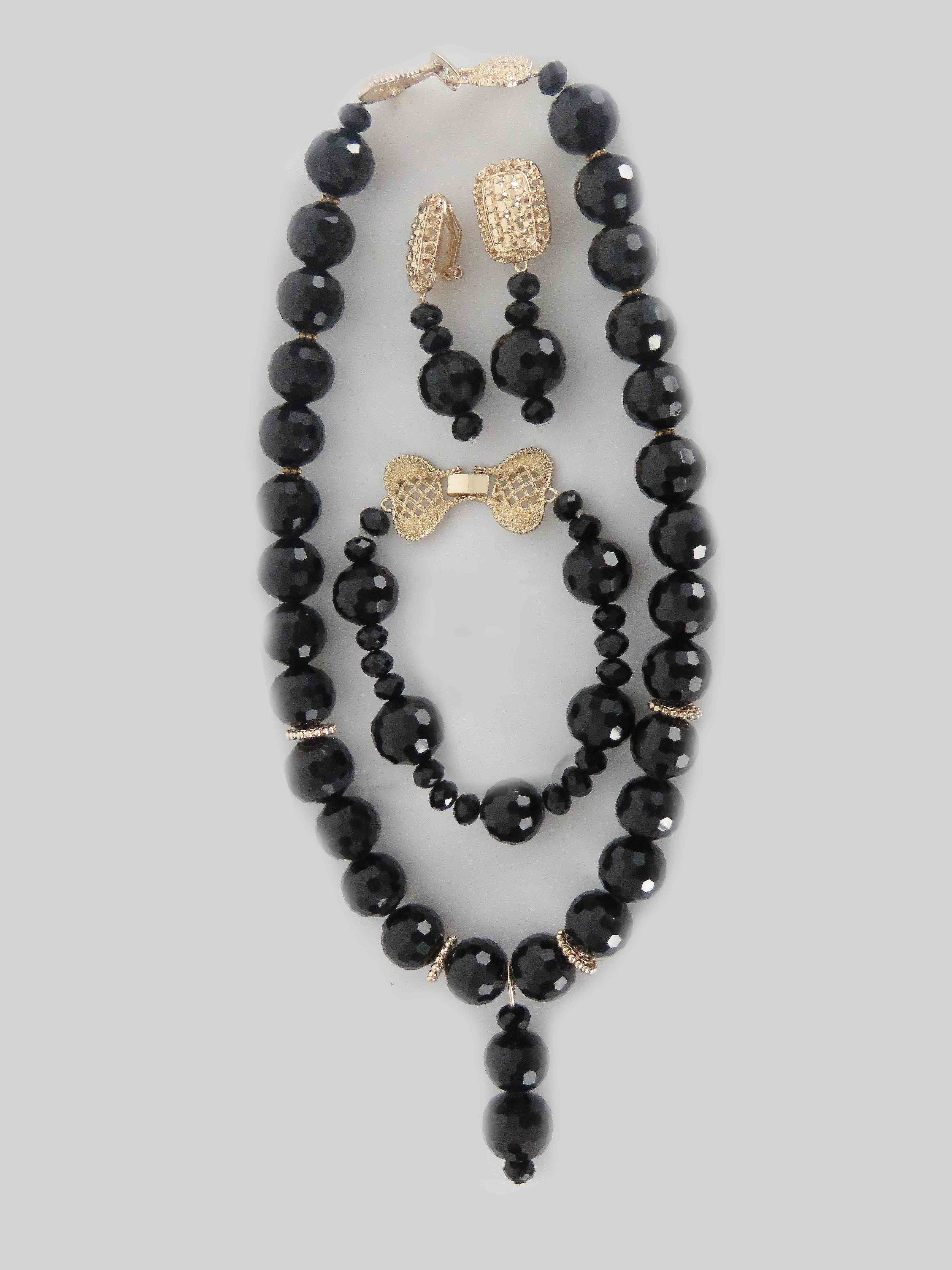 African Traditional Pendant Necklace Set | Caribbean Coral