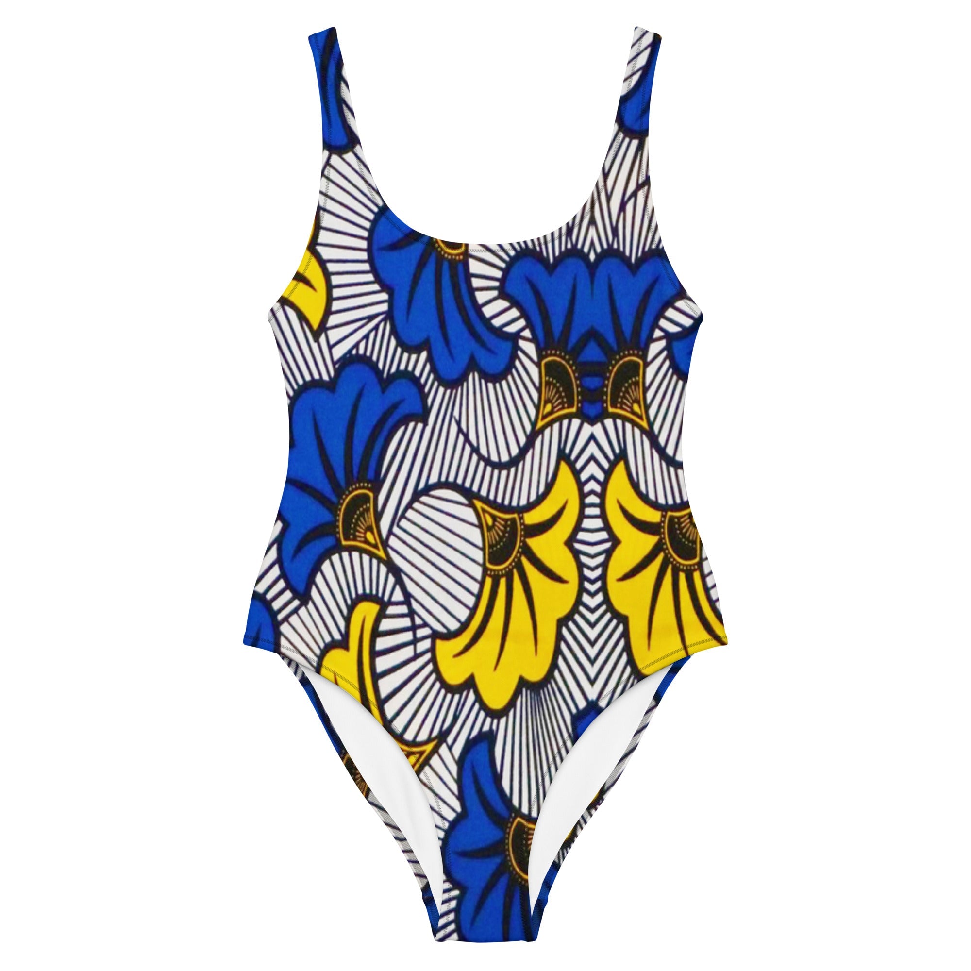 Ankara Swimwear - African One Piece Swimsuit - Flower Print