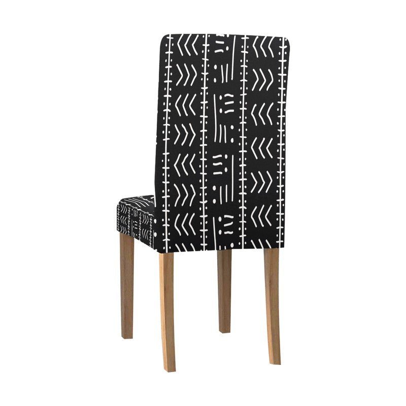 Black and White African Fabric Chair Removable Cover