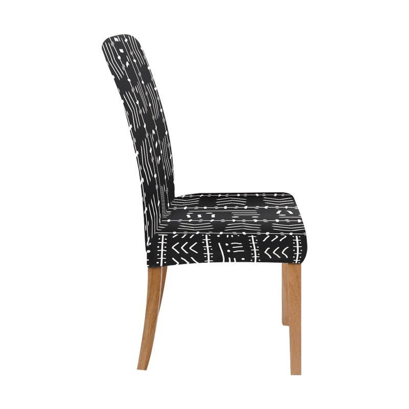 Black and White African Fabric Chair Removable Cover