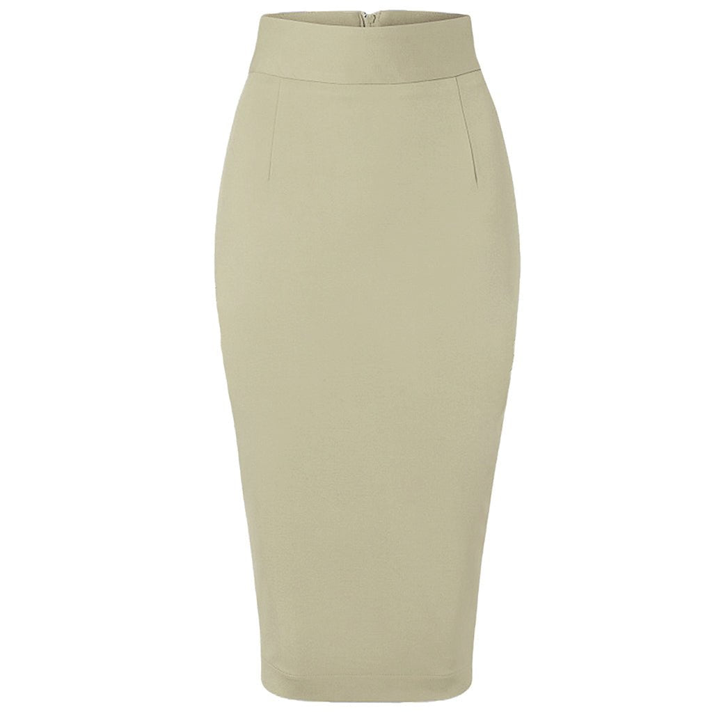 Gold Pencil Skirt Midi – Effortless Day-to-Evening Staple