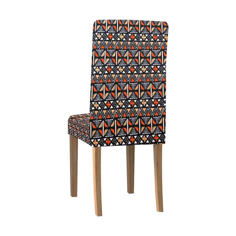 Mudcloth Chair Cover Print | Removable Spandex Fabric