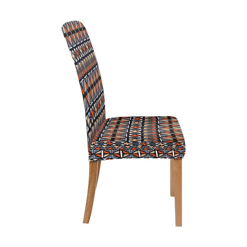 Mudcloth Chair Cover Print | Removable Spandex Fabric