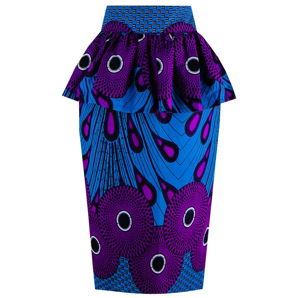 African Ankara Print Poncho Blouse - Main Image