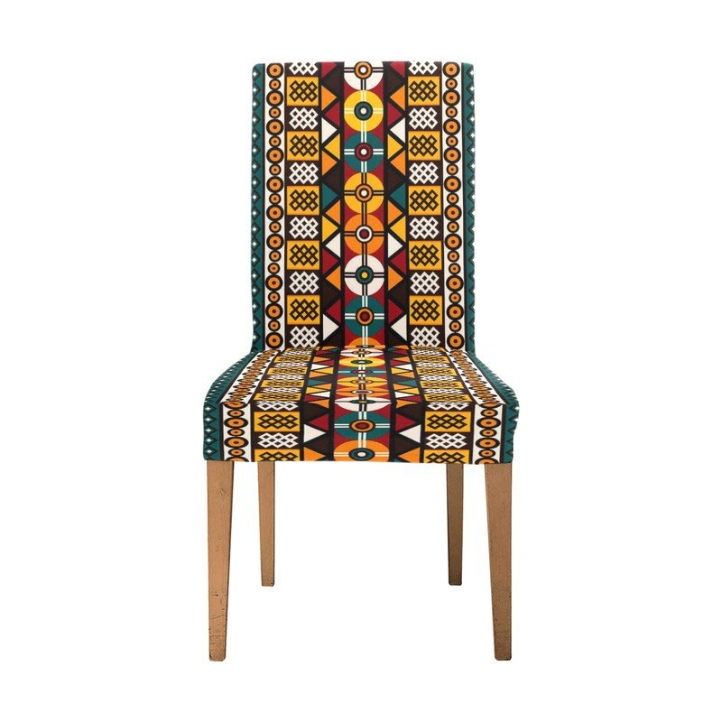 Tribal Seat Covers | Dining Chair Slip On| African Print