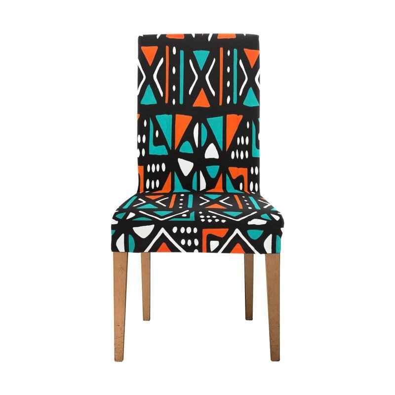 African Bogolan Print Removable Chair Cover - Bynelo