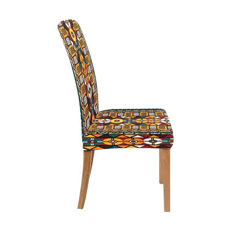 Tribal Dining Chair Cover in African Mudcloth Print - Bynelo