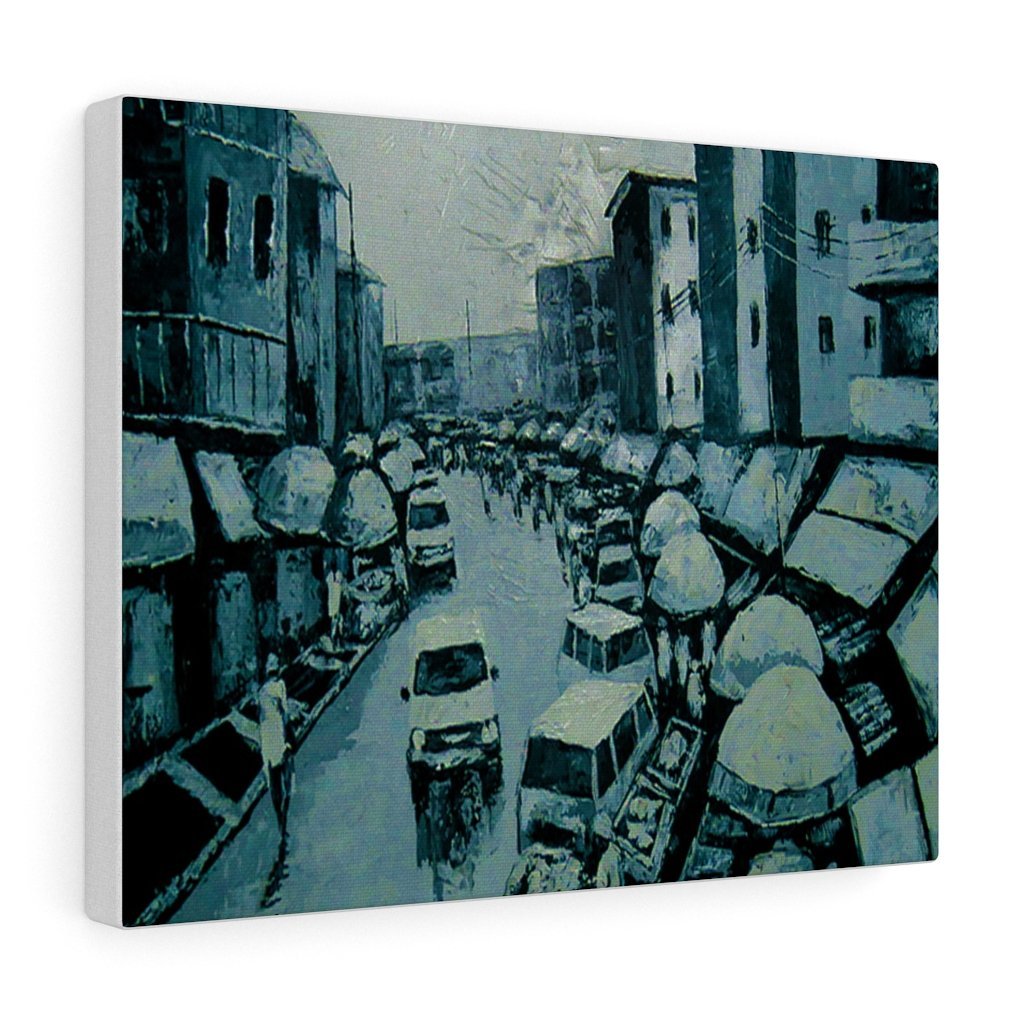 African Canvas Painting Of Lagos Nigeria