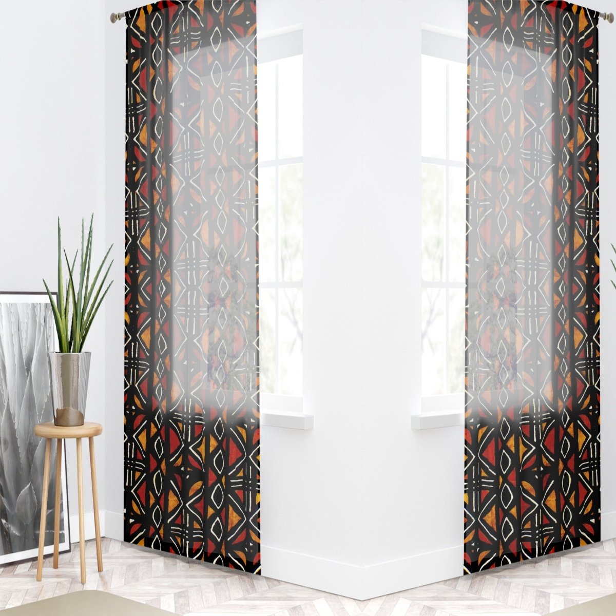 African Curtain Bogolan Print (Two-Piece) - Bynelo