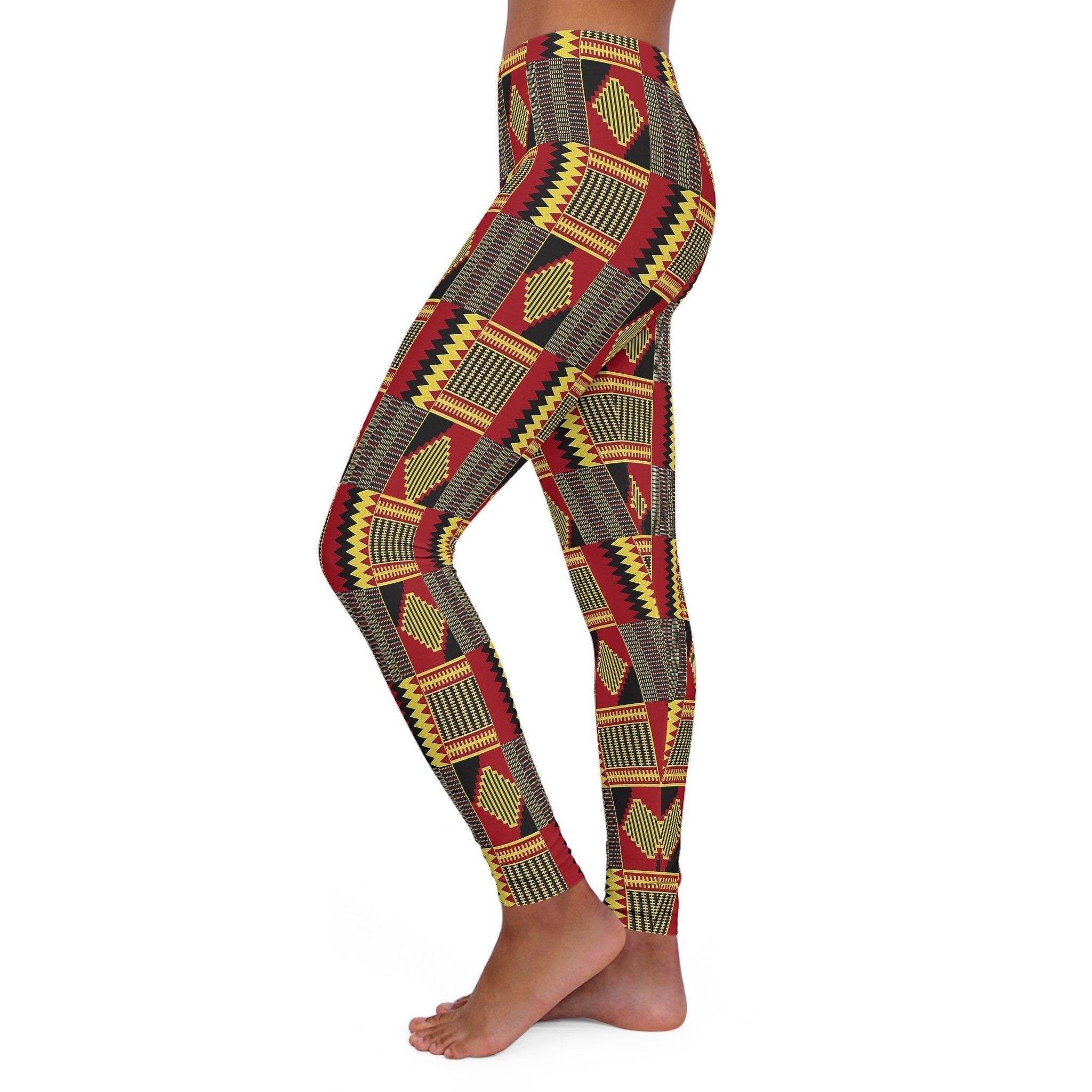 African Kente Print Women Leggings - Bynelo