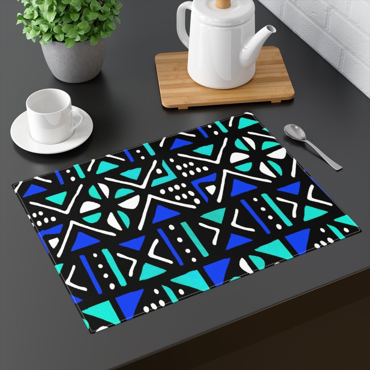 African Placemat Colourful Mudcloth Print - Bynelo