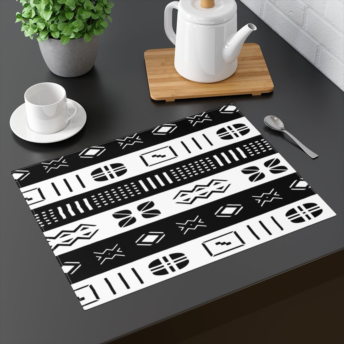 African Placemat Mudcloth Print - Bynelo