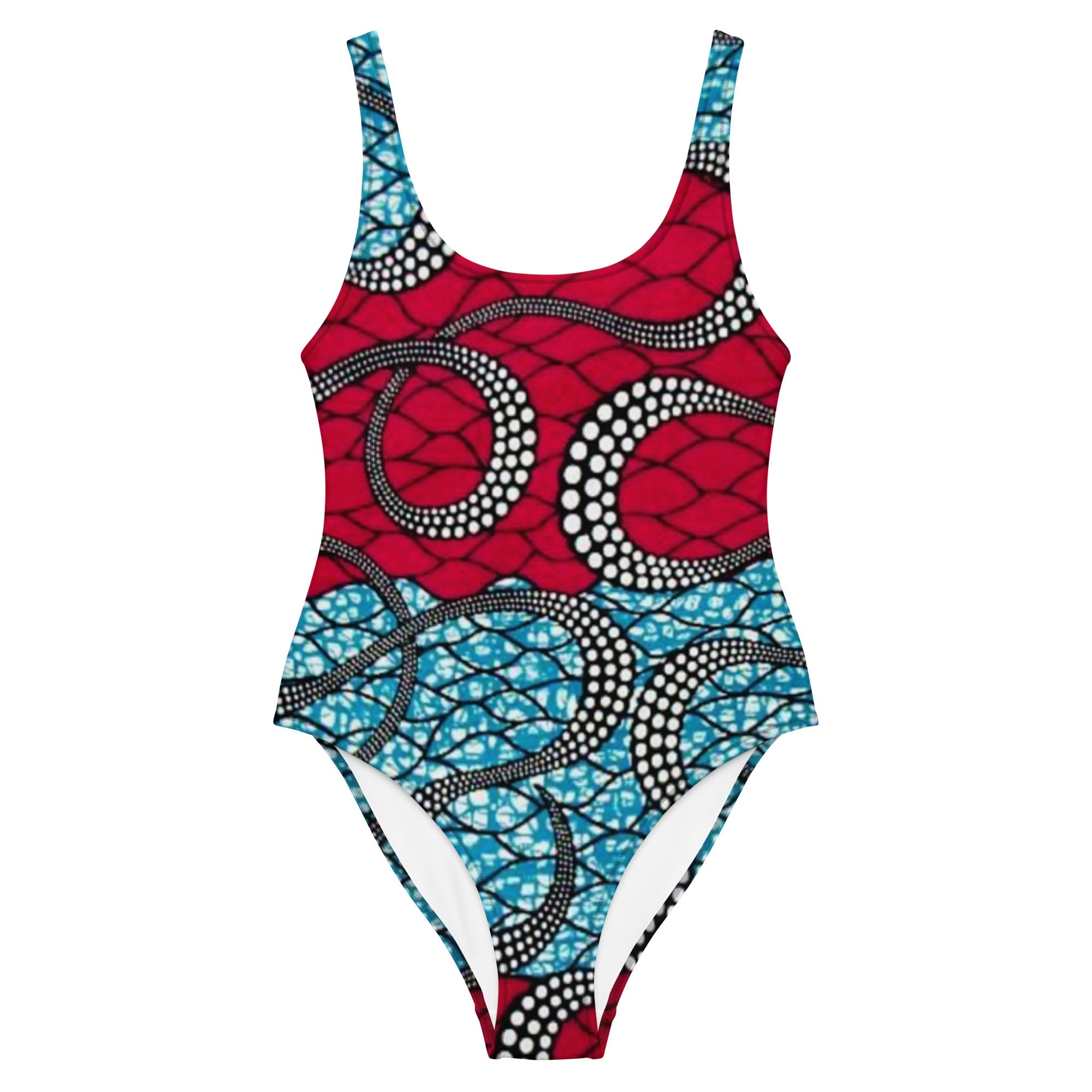 African Print One-Piece Swimsuit - Bynelo