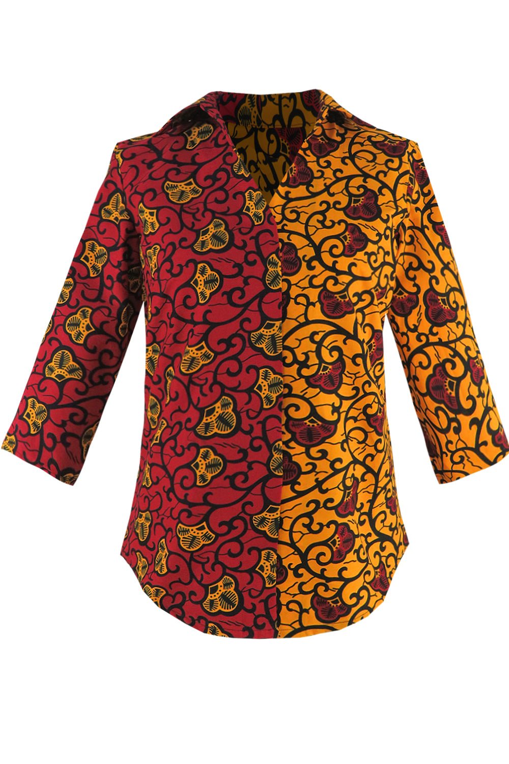 African Print Shirt for Women - Bynelo