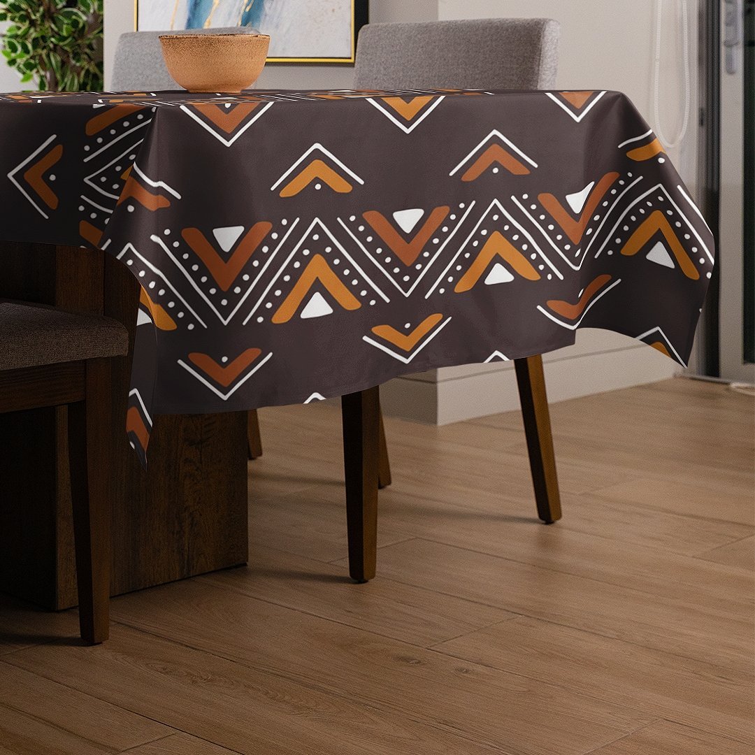 Afrocentric Mudcloth Print Tablecloths - Bynelo
