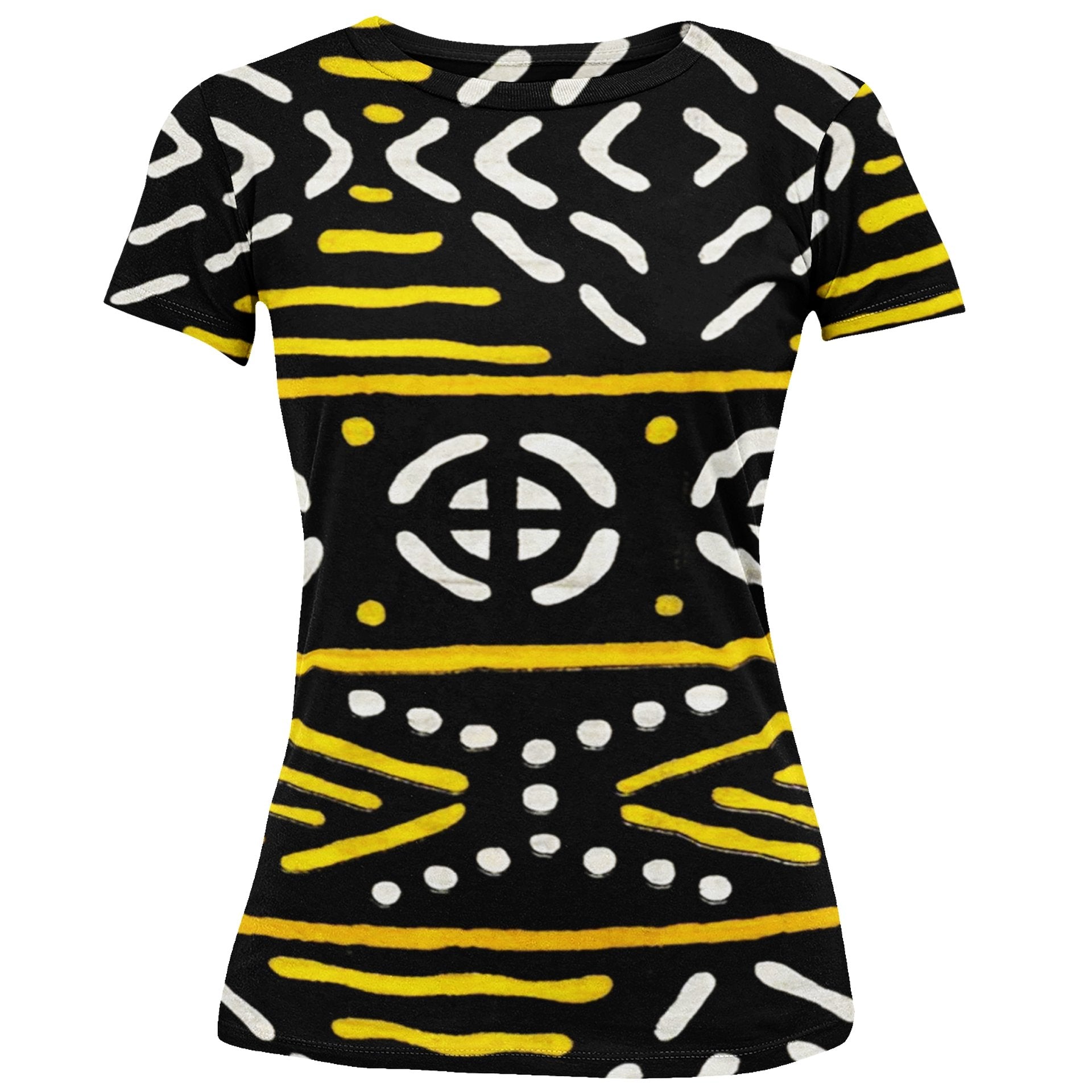 African Bogolan Print Women T-shirt – Cultural Chic | Bynelo