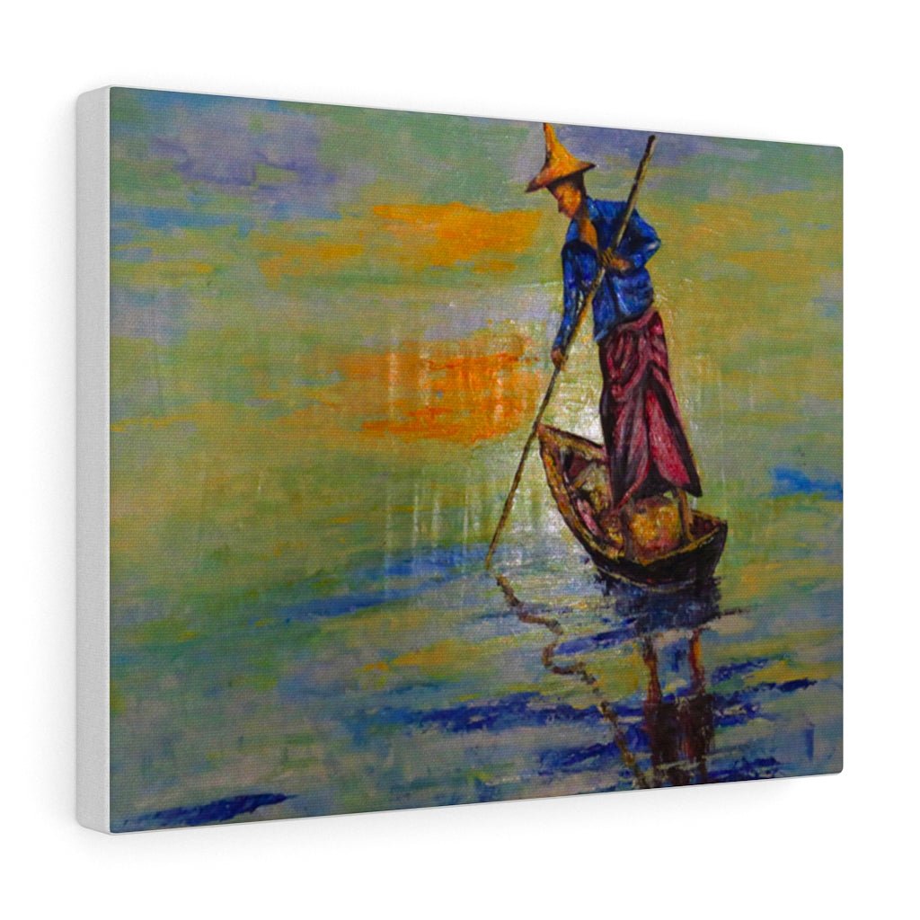 Canvas Painting of a High Sea Fisherman - Bynelo