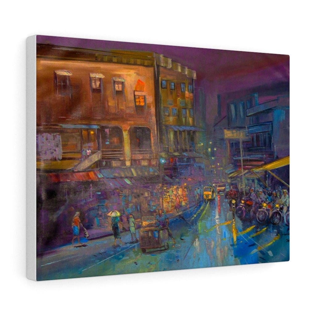 Canvas Painting Of An Old Town in Ibadan Nigeria - Bynelo