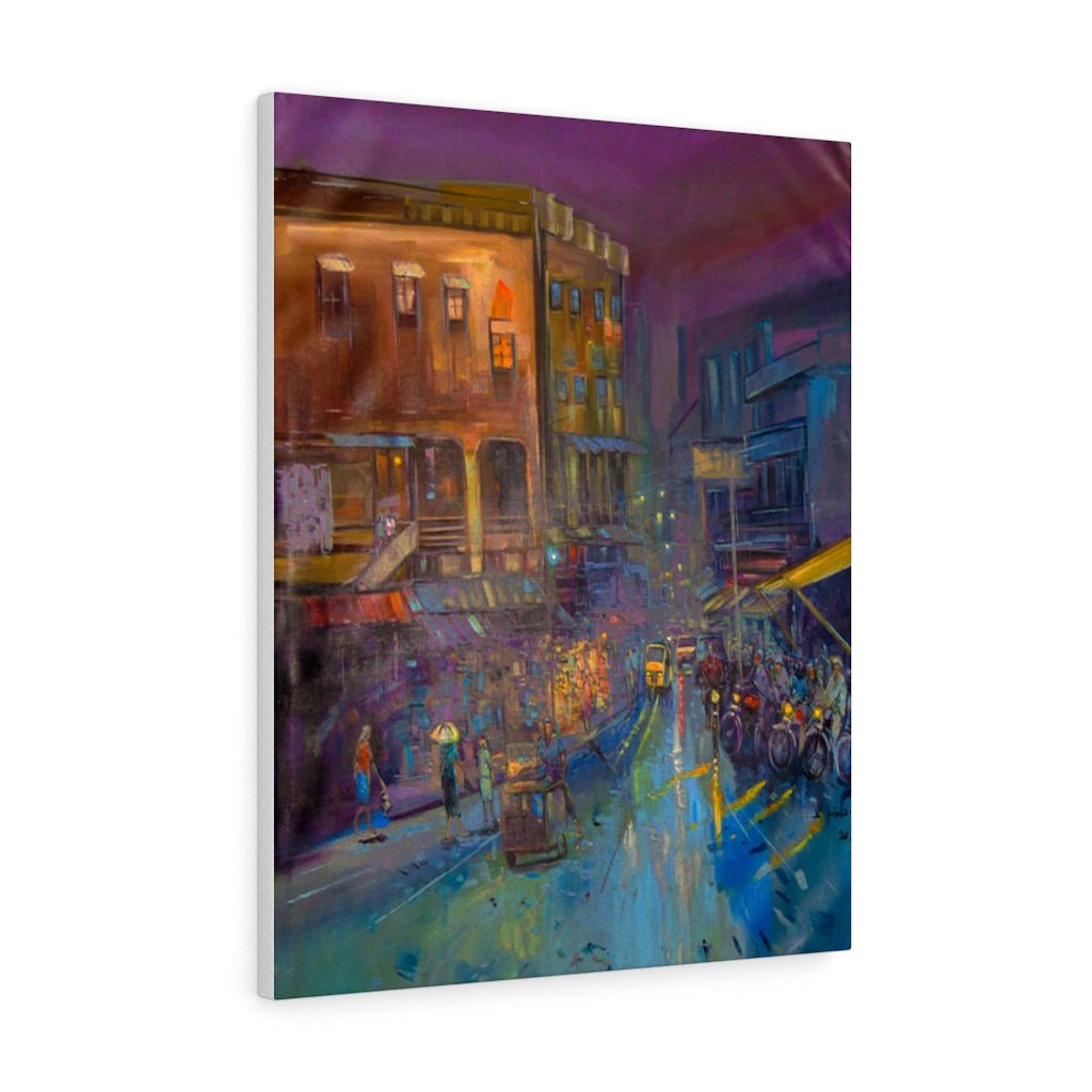 Canvas Painting Of An Old Town in Ibadan Nigeria - Bynelo