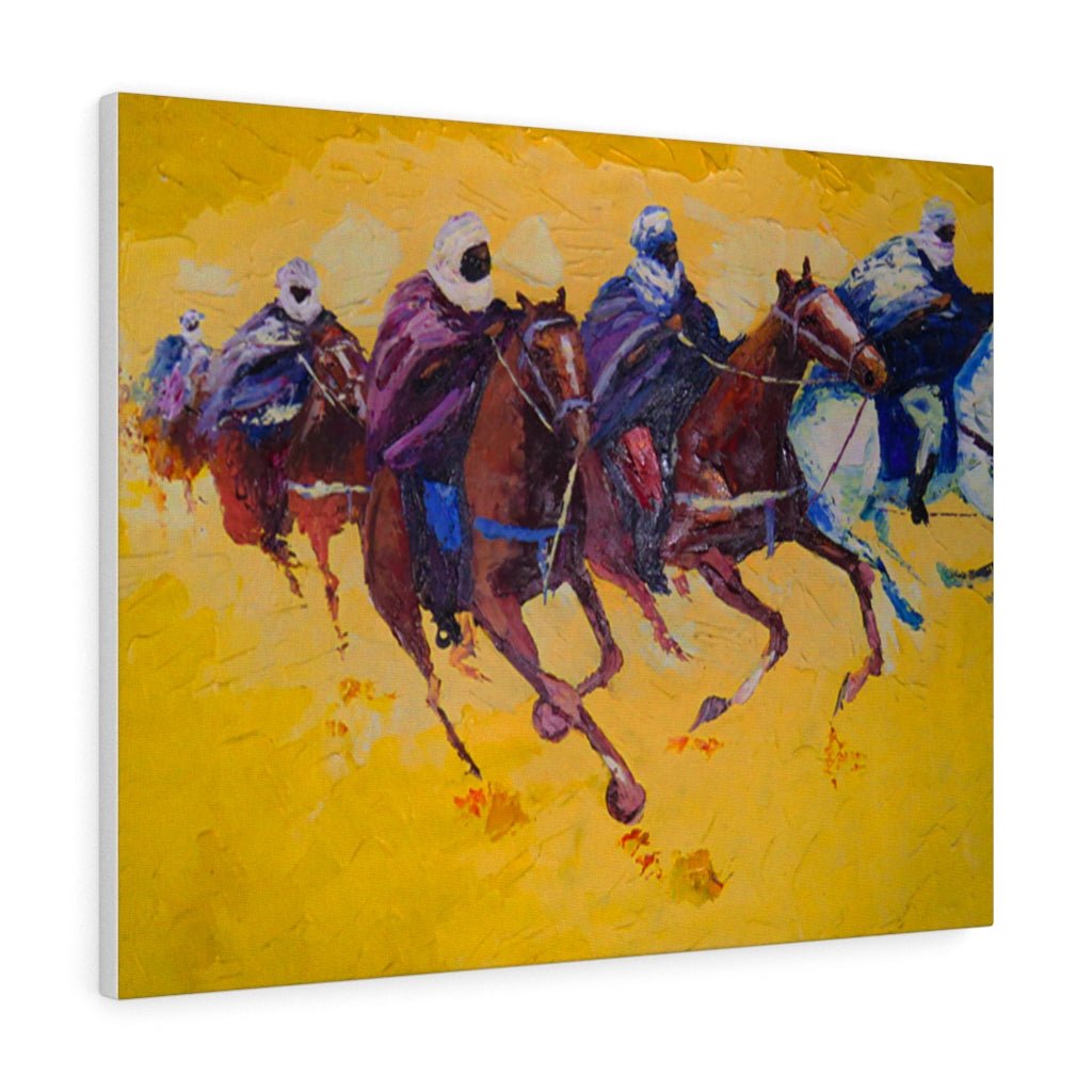 Canvas Painting of The Durbar Horse Men Festival - Bynelo