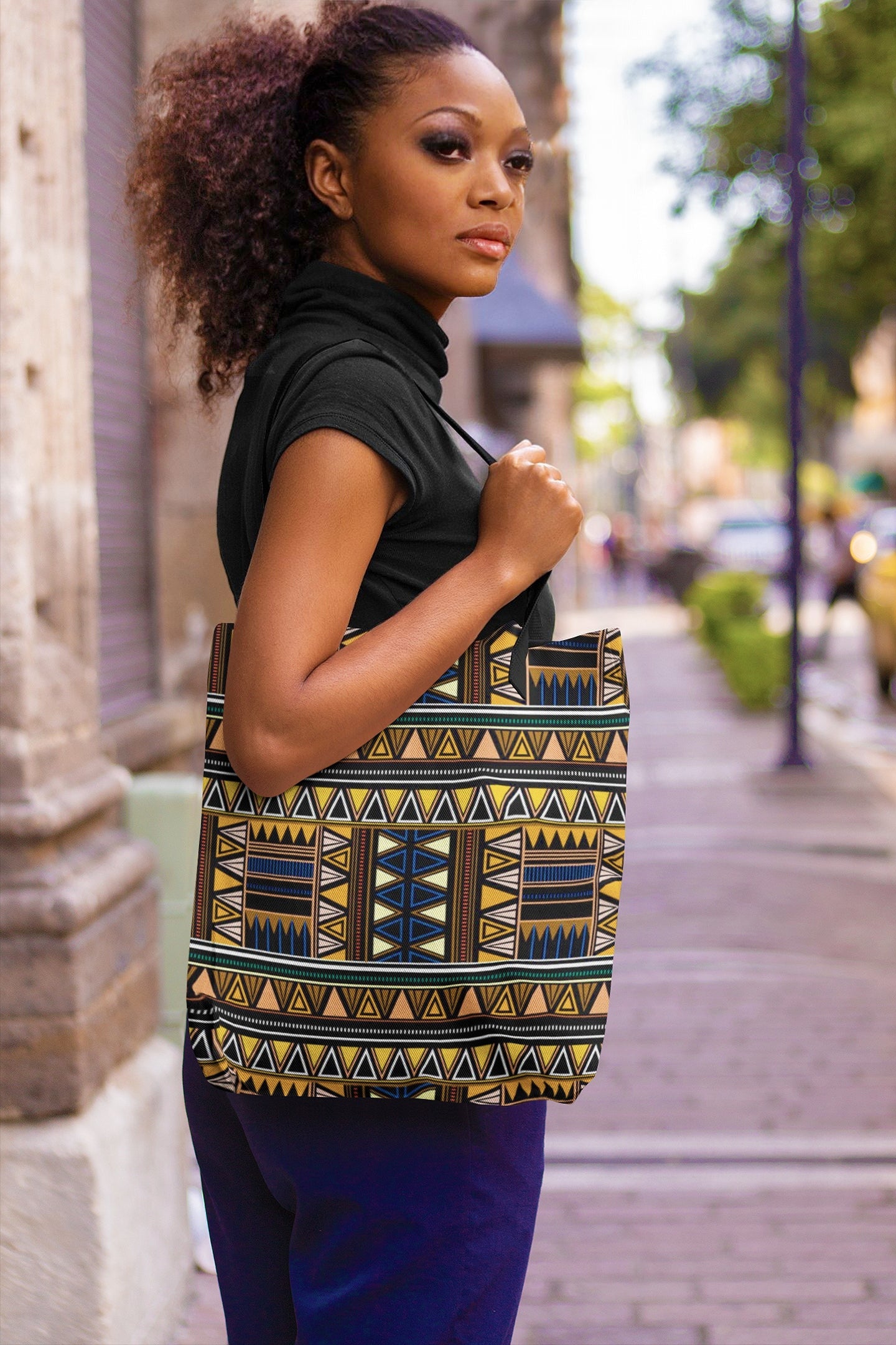 African Tribal Print Tote Bag - Bynelo